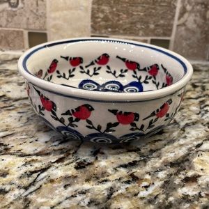 Polish Pottery bird bowl